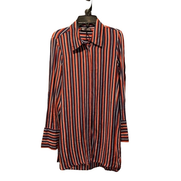 Zara Striped Long Sleeve Button Front Shirt XS - Picture 1 of 6